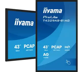 43" IIYAMA ProLite T4329AS-B1AG czarny / IPS / 3840x2160 / 16:9 / 6,5 ms / 4000:1 / 500 cd / HDMI / USB-C / głośniki