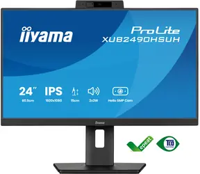 24" IIYAMA ProLite XUB2490HSUH-B2 czarny / IPS / 1920x1080 / 16:9 / 4 ms / 1300:1 / 250 cd / HDMI / DP
