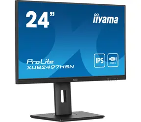 24" IIYAMA ProLite XUB2497HSN-B2 czarny / IPS / 1920x1080 / 16:9 / 1 ms / 1300:1 / 300 cd / HDMI / DP / USB-C