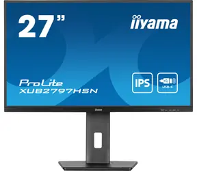 27" IIYAMA ProLite XUB2797HSN-W2 biały / IPS / 1920x1080 / 16:9 / 1 ms / 1000:1 / 300 cd / głośnik / HDMI / DP / USB-C
