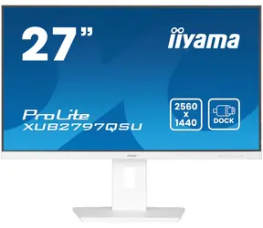 27" IIYAMA ProLite XUB2797QSU-W2 biały / IPS / 2560x1440 / 16:9 / 1 ms / 1300:1 / 300 cd / głośniki / HDMI / DP 