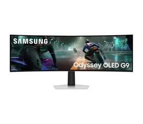 49-calowy Samsung Odyssey G9 OLED / srebrny / 5120 x 1440 / 32:9 / 0,03 ms / 1000000:1 / 250 cd-m2 / HDMI, DP i USB