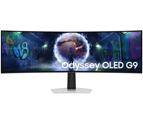 49-calowy Samsung Odyssey G9 OLED / srebrny / 5120 x 1440 / 32:9 / 0,03 ms / 1000000:1 / 250 cd-m2 / HDMI, DP i USB