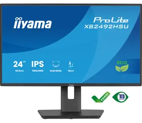 24" IIYAMA ProLite XB2492HSU-B1 czarny / IPS / 1920x1080 / 16:9 / 3 ms / 1500:1 / 300 cd / HDMI / DP
