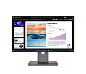 23,8" Lenovo ThinkVision P24Q-40 czarny / IPS / 2560 x 1440 / 6 ms / 300 cd / 1500:1 / DP + HDMI + USB / VESA / obrotowy