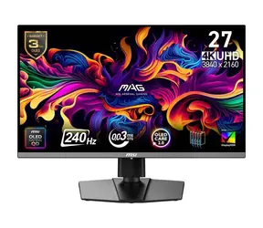 26,5" MSI MAG 272UP QD-OLED X24 czarny / 4K / QD-OLED / 16:9 / 0,03 ms / 1500000:1 / 250 cd-m2 / HDMI+DP+USB-C / VESA