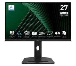 27" MSI PRO MP275PG czarny / IPS / FHD / 16:9 / 4 ms / 1000:1 / 300 cd-m2 / HDMI+DP+VGA / VESA