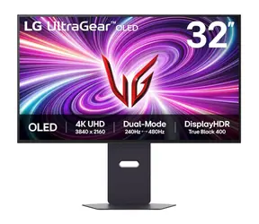 Bez opakowania - 31,5" LG 32GS95UV-B czarny / OLED / 3840 x 2160 / 16:9 / 1,5M:1 / 275 cd-m2 / HDMI i DP / VESA / bez opakowania