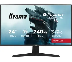 23,8" IIYAMA G-Master G2471HS-B1 czarny / LED / IPS / 1920 x 1080 / 16:9 / 0,3 ms / 1000:1 / 350 cd-m2 / VESA