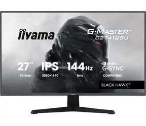 27" IIYAMA G-Master G2741QSU-B1 czarny / LED / IPS / 2560 x 1440 / 16:9 / 1 ms / 1500:1 / 350 cd-m2 / VESA