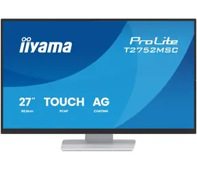 27" IIYAMA ProLite T2752MSC-W1AG biały / LED / IPS dotykowy / 1920 x 1080 / 16:9 / 5 ms / 1000:1 / 400 cd-m2 / VESA