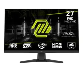 27" MSI MAG 272F czarny / FHD / IPS / 16:9 / 0,5 ms / 1000:1 / 300 cd-m2 / HDMI+DP / VESA