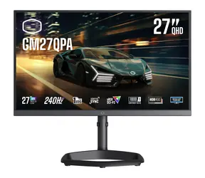 27-calowy Cooler Master GM27QPA czarny / IPS / 2560x1440 / 240 Hz / 350 cd-m2 / 1000:1 / 1 ms / 2x HDMI / 1x DP / VESA