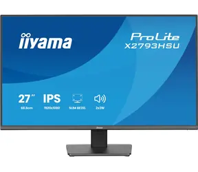 27" IIYAMA ProLite X2793HSU-B1 czarny / LED / IPS / 1920 x 1080 / 16:9 / 1 ms / 1500:1 / 350 cd-m2 / VESA