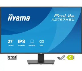 27" IIYAMA ProLite X2797HSU-B1 czarny / LED / IPS / 1920 x 1080 / 16:9 / 4 ms / 1500:1 / 350 cd-m2 / VESA