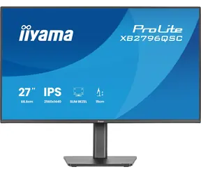 27" IIYAMA ProLite XB2796QSC-B1 czarny / LED / IPS / 2560 x 1440 / 16:9 / 4 ms / 1000:1 / 350 cd-m2 / USB-C / VESA