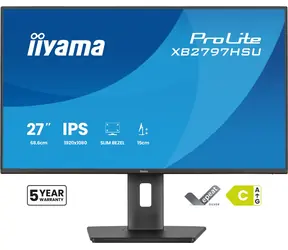 27" IIYAMA ProLite XB2797HSU-B1 czarny / LED / IPS / 1920 x 1080 / 16:9 / 4 ms / 1500:1 / 350 cd-m2 / VESA