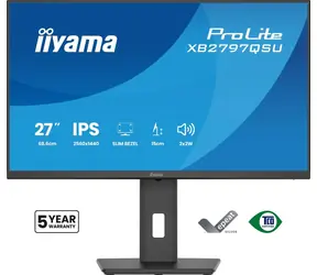 27" IIYAMA ProLite XB2797QSU-B1 czarny / LED / IPS / 2560 x 1440 / 16:9 / 1 ms / 1000:1 / 350 cd-m2 / VESA