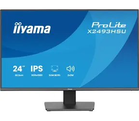 23,8" IIYAMA ProLite X2493HSU-B1 czarny / LED / IPS / 1920 x 1080 / 16:9 / 1 ms / 1500:1 / 350 cd-m2 / VESA