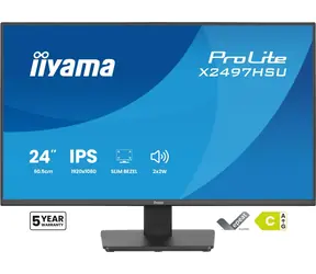 23,8" IIYAMA ProLite X2497HSU-B1 czarny / LED / IPS / 1920 x 1080 / 16:9 / 4 ms / 1500:1 / 350 cd-m2 / VESA