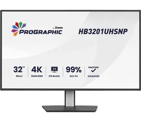 31,5" IIYAMA ProGraphic HB3201UHSNP-B1 czarny / LED / IPS / 3840 x 2160 / 16:9 / 4 ms / 3000:1 / 450 cd-m2 / VESA