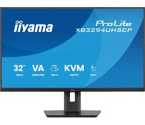 31,5" IIYAMA ProLite XB3294UHSCP-B1 czarny / LED / VA / 3840 x 2160 / 16:9 / 2 ms / 3000:1 / 400 cd-m2 / VESA
