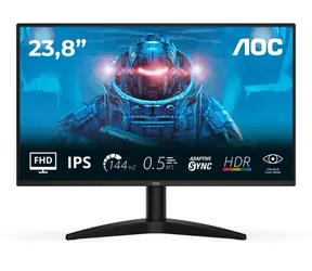 23,8" AOC 24B36X czarny / IPS / 1920x1080 / 16:9 / 4 ms / 1500:1 / 300 cd-m2 / HDMI + DP / VESA