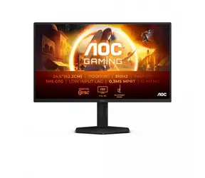 24,5" AOC Gaming 25G4SXU czarny / IPS / 1920x1080 / 16:9 / 1 ms / 1000:1 / 400 cd-m2 / HDMI + DP / VESA