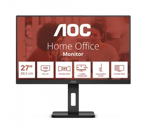 27" AOC 27E3QAF czarny / IPS / 1920x1080 / 16:9 / 4 ms / 1000:1 / 300 cd-m2 / HDMI + DP + VGA / VESA