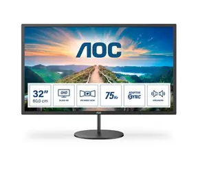 31,5" AOC Q32V4 czarny / IPS / 2560x1440 / 16:9 / 4 ms / 1000:1 / 250 cd-m2 / HDMI + DP / VESA