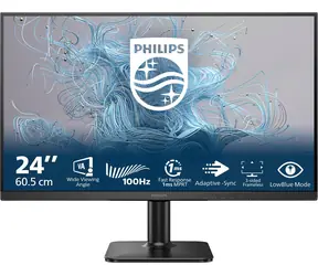 23,8" Philips 24E2N1100LB/00 czarny / VA / 1920 x 1080 / 100 Hz / 1 ms / 250 cd / HDMI / VGA / VESA