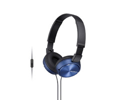 Sony MDR-ZX310AP Niebieski / Słuchawki z paskiem / wbudowany mikrofon / głośniki 30 mm / 98 dB