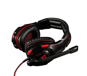 Modecom Volcano GHOST czarne / Słuchawki gamingowe z mikrofonem / USB 2.0 / podświetleniem LED