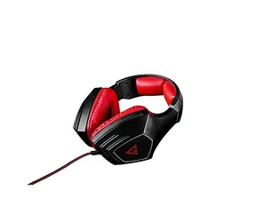 Modecom Volcano Rage czarno-czerwony / Słuchawki gamingowe z mikrofonem / jack 2x3 mm / podświetlenie LED