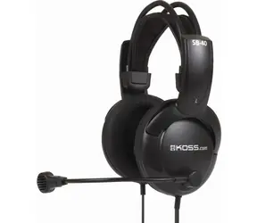 Koss SB40 czarne / Słuchawki z mikrofonem / 2,7 m / gniazdo 3,5 mm