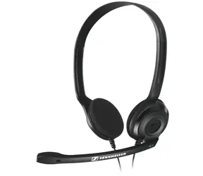 Sennheiser PC 3 CHAT czarny / zestaw słuchawkowy - dwustronne słuchawki z mikrofonem / 2x Jack 3,5mm / 2m 