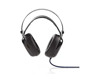 Nedis GHST300BK - Słuchawki gamingowe Czarne / Nauszne / Ultra Bass / Światło LED / Złącza USB 3,5 mm