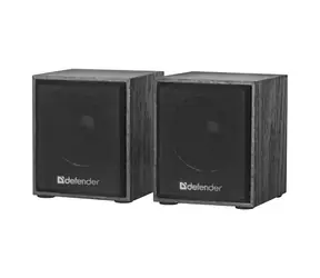 Głośniki Defender SPK 230 2.0 / 2x 2W / regulacja głośności / USB+3,5mm / drewniane / czarne