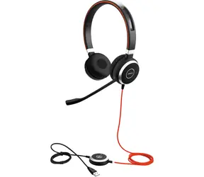JABRA Evolve 40 UC Stereo / Dla call center / Mikrofon / Wskaźnik zajętości / Brak certyfikatu / USB i gniazdo 3,5 mm