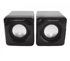 Esperanza EP111 LEGGIERO czarny / Głośniki / 2.0 / 2x3W / USB / 3,5mm