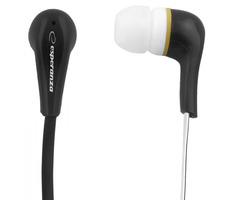 Esperanza EH146K Lollipop czarne / słuchawki douszne / jack 3,5 mm / 1,2 m