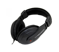 Esperanza EH120 Reggae czarna / słuchawki stereo / jack 6,3 mm / regulacja głośności / 2 m
