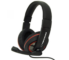Esperanza EH118 Sonata czarne / słuchawki stereo z mikrofonem / jack 3,5 mm / regulacja głośności / 2,5 m