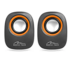 Media-Tech IBO biały / Głośniki / 2.0 / RMS 6W / USB / gniazdo 3,5mm