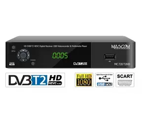 Odbiornik Mascom MC720T2 / DVB-T2 / HD DVB-T2 / H.265 / HEVC