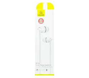 Słuchawki douszne stereo USAMS EP-39 3,5 mm białe