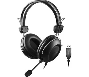 A4Tech HU-35 ComfortFit czarny / Gamingowy zestaw słuchawkowy z mikrofonem / Zintegrowany mikrofon / USB / 2 m 
