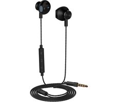 YENKEE YHP 305BK czarne / słuchawki z mikrofonem / regulacja głośności / gniazdo 3,5 mm / kabel 1,2 m