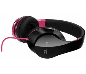 Fantec SHP-250AJ-PK czarno-różowy / słuchawki przewodowe / jack 3,5mm / przetworniki 40mm / kabel 1,2 m