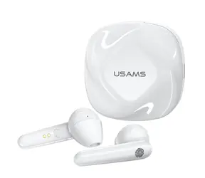 USAMS SD TWS Podwójny bezprzewodowy zestaw słuchawkowy stereo BT 5.0 biały / 40 mAh + 300 mAh